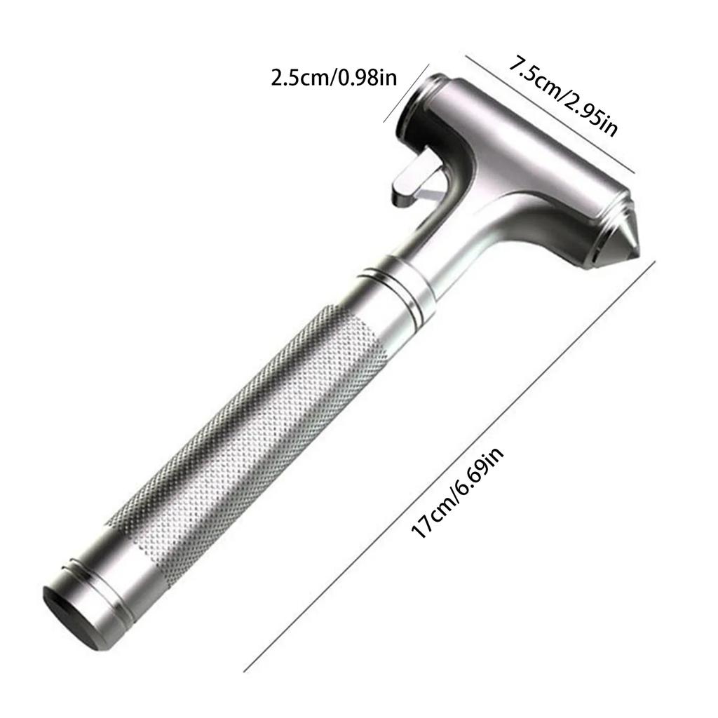 Car Safety Hammer Car Emergency Escape Tool with Seatbelt Cutter Automotive Aluminum Alloy Window Glass Breaker for Vehicle