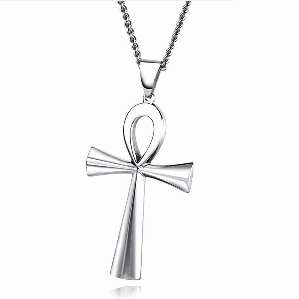 Life Egypt Cross Pendant Ankh Chain of Egyptia# Symbol Stainless Steel Necklac*