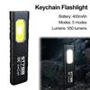 ST7 PRO EDC Flashlight 550 Lumens Rechargeable LED Flashlight with Magnetic Base and Pocket Clip Compact Work Light ABS Material
