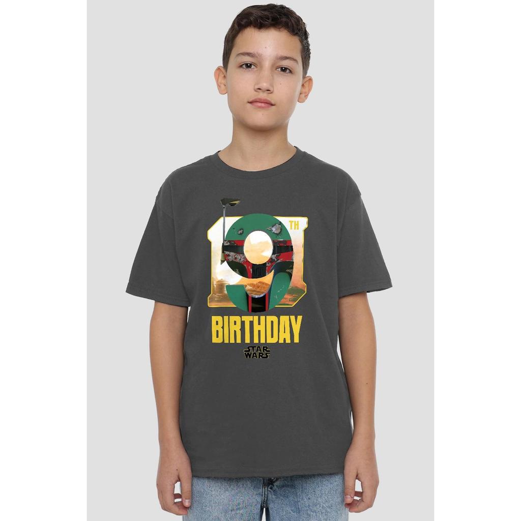Star Wars Childrens/Kids Boba Fett Space 9th Birthday T-Shirt