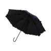 Francfranc Classic Frill Folding for Sun and with UV Manual Opening Umbrella, 50cm, Navy, Rain, Case, Protection,