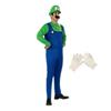 Super Brothers Costume Cosplay Fancy Dress Outfit Halloween Carnival Unisex Mens Women Adult Teens New with Hat and Mustache