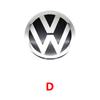 W134W1334Pcs For Volkswagen R-Line R GTI Polo Passat T5 Golf Scirocco 56mm Car Wheel Stickers Center Hub Cap Car Emblem Badge Decal