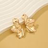 Exaggerated Big Flower Petal Smooth Metal Pendant Earrings for Women Temperament Jewelry Christmas Girl Friend Gift