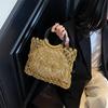 Французская Легкая Роскошь Плетеная Сумка Модная Ажурная Сумка Через Плечо Нишевый Дизайн Круглые Ручные Квадратные Сумки Универсальные Золотые Серебряные Праздничные Сумки