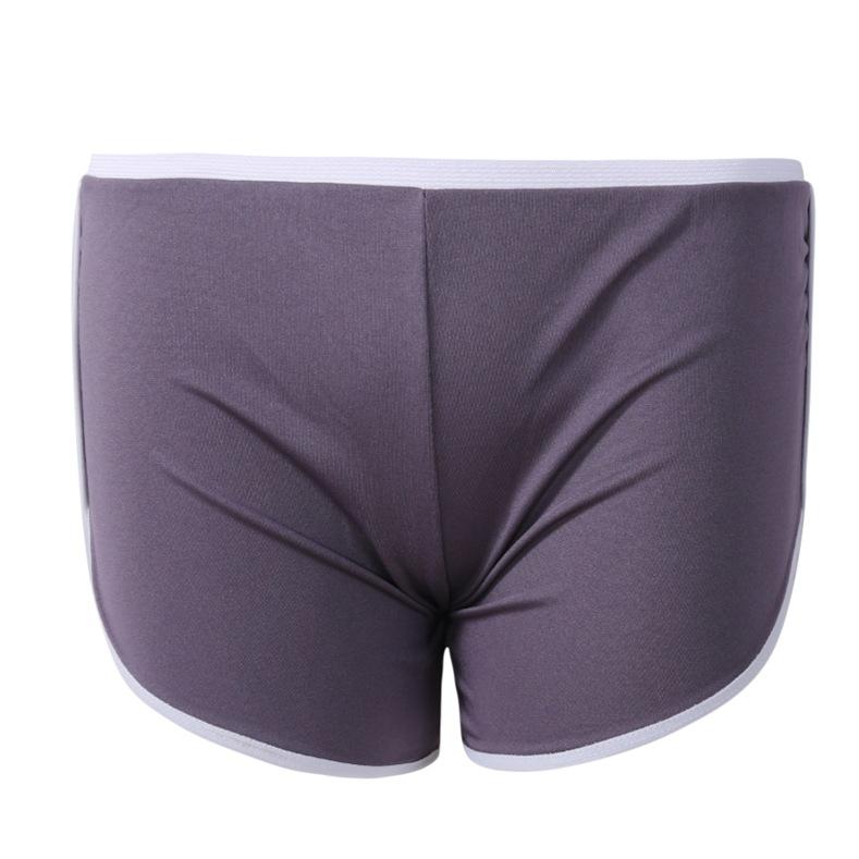 Summer Sexy Solid Color Low Waist Sports Running Hip Shorts