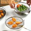 Stainless Steel Mesh Oil Filter Tray Vegetable Dessert Strainer Dishwasher Safe Double Handles Drain Basket Colander