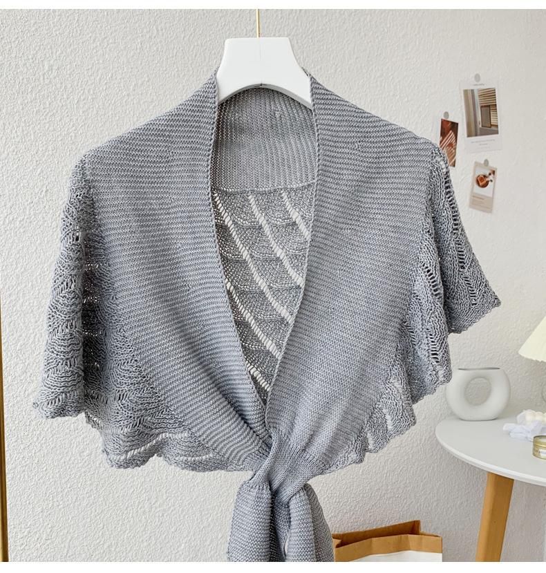 New Spring and Summer Cervical Protection Air-conditioned Room with Shoulder Scarf and Celebrity Style Small Shawl Age-reducing