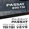 OXZ1   Эмблемы ABS TSI TDI V6 V8 Буквы Эмблема Декорация Наклейки на Задний Багажник Для Volkswagen Passat B5 B5.5 B6 B7 B8 Стайлинг Автомобиля Аксессуары