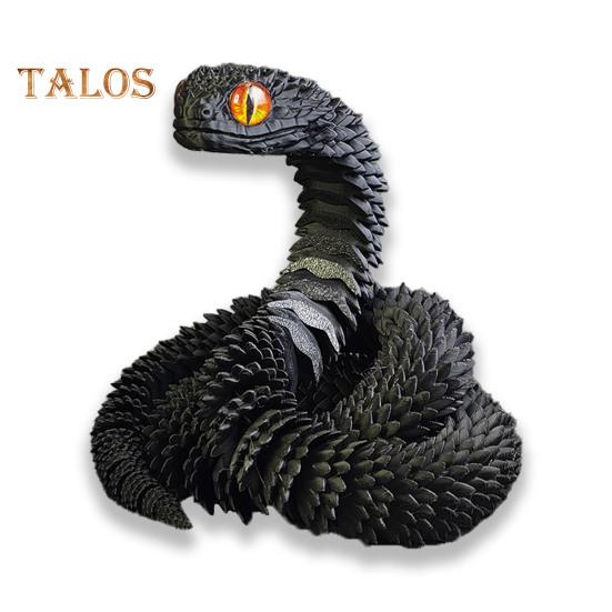 Художественная 3D-печатная фигурка змеи с подвижными суставами для украшения дома