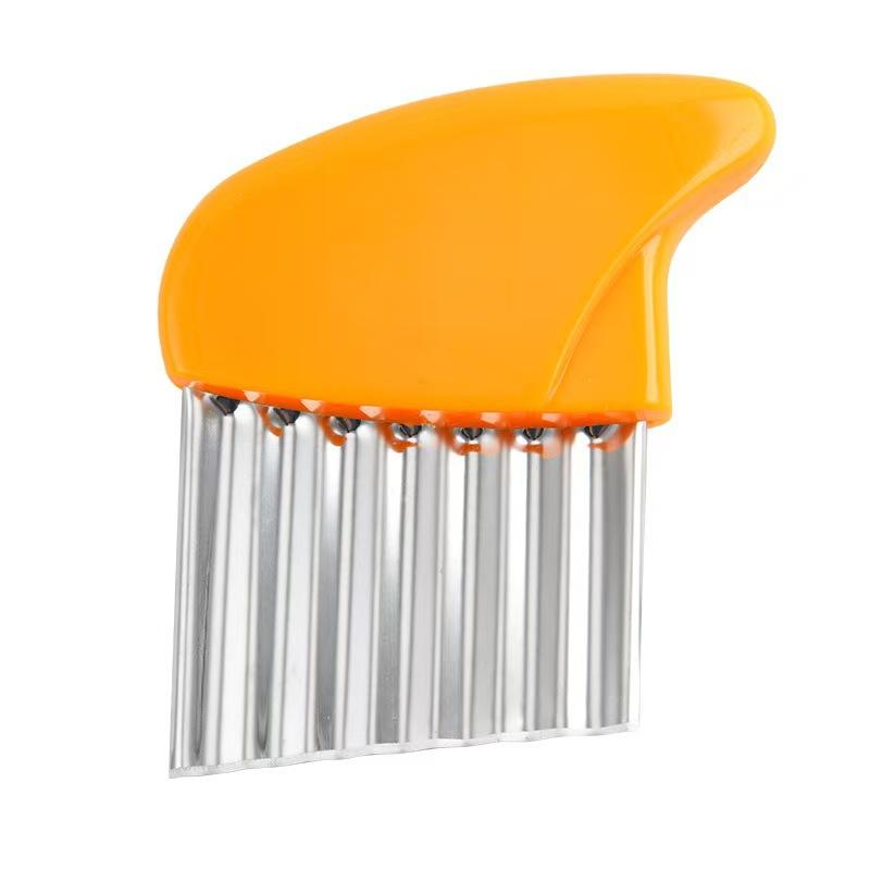 1 шт. Волнистый нож для нарезки лука и картофеля, рифленый нож для салата и картофеля фри, нож для нарезки картофельных долек, кухонные гаджеты