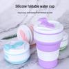 Creative Portable Folding Silicone Coffee Cup with Lid and Custom Logo