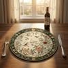 Heat Insulation Floral Birds Table Placemat Anti-scald Anti-slip Round Dining Mat Coffee Cup Mats Coaster Flower Linen Table Mat