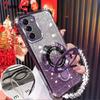 For Samsung Galaxy A13 A23 A33 A53 A73 A12 A22 A32 A52 A52S 4G 5G Case Shockproof Glitter Plating Magnetic Holder Bracelet Cover