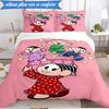 3PCS Monica's Adventures In Colorful Land Bedding Set,Including 1pc Duvet Cover And 2pcs Pillowcases Perfect for Bedroom,Dormitory,Fan Christmas gift