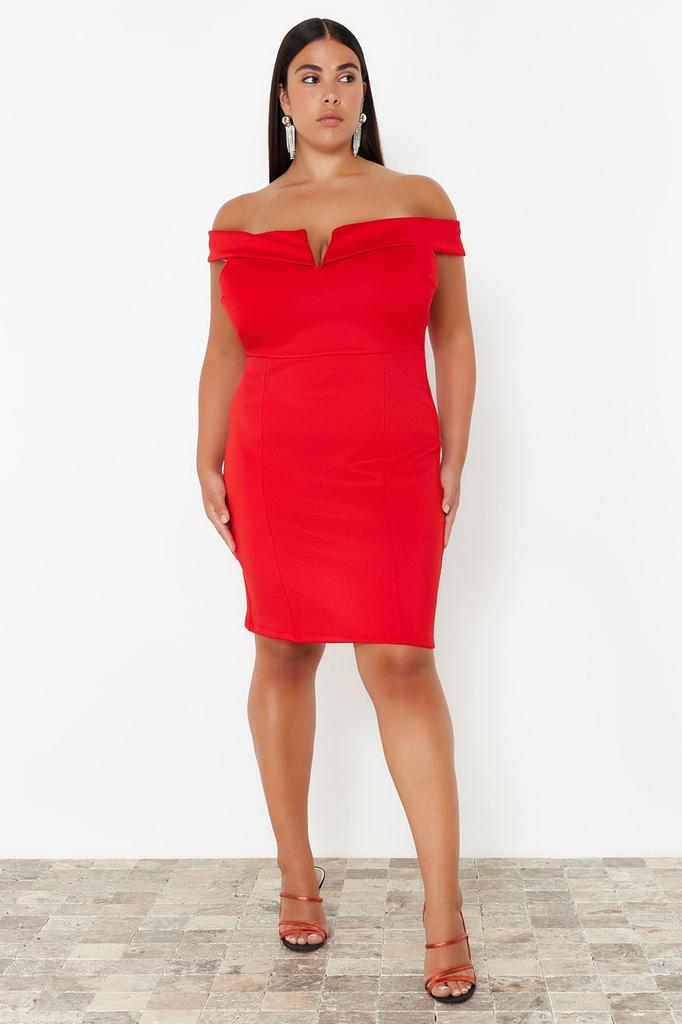 Женское платье больших размеров, черное двухслойное вязаное платье с воротником