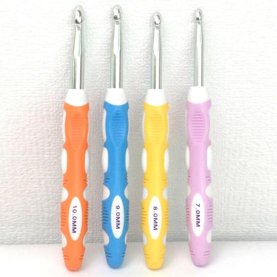 Большой крючок для вязания Эргономичная нескользящая ручка Крючок для вязания Толстая пряжа для вязания крючком