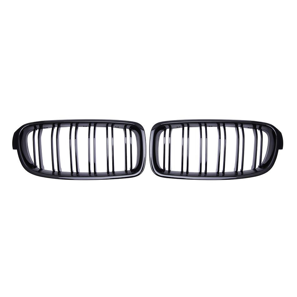 1 пара автомобильных передних решеток для почек для F30 F31 Touring 3 серии 2012-2018, глянцевый черный комплект корпуса