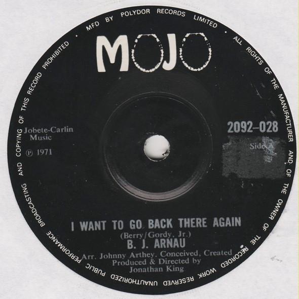 7-дюймовая пластинка BJ ARNAU - I Want To Go Back There Again 2092028 Mojo 1971 UK Соул/Фанк Б/У