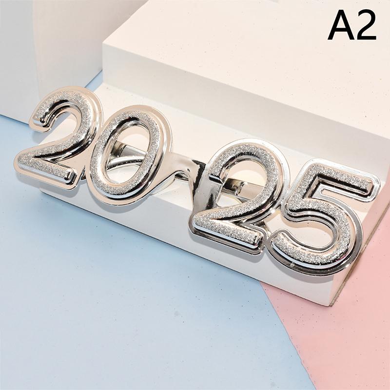 2025 Очки Новогодняя вечеринка Украшения для глаз Пластиковый реквизит Солнцезащитные очки Реквизит для фотосъемки Рождественские украшения Смешные очки