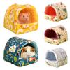 Cute Velvet Cage Soft Hamsters House Small Animal Sleeping Bag Printed Hamster Bed Nest