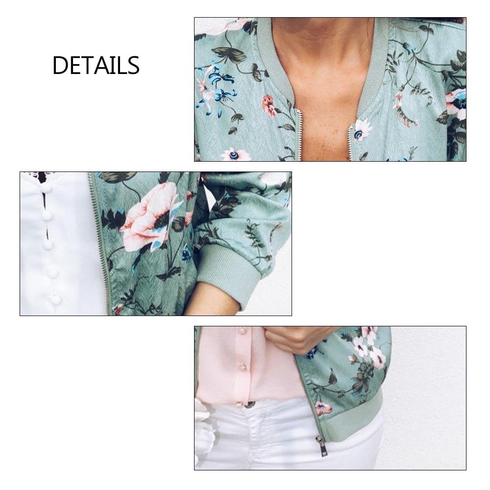 SCIONE женская куртка на молнии с цветочным принтом, топы с длинными рукавами, толстовка, тонкие пальто, куртки, верхняя одежда