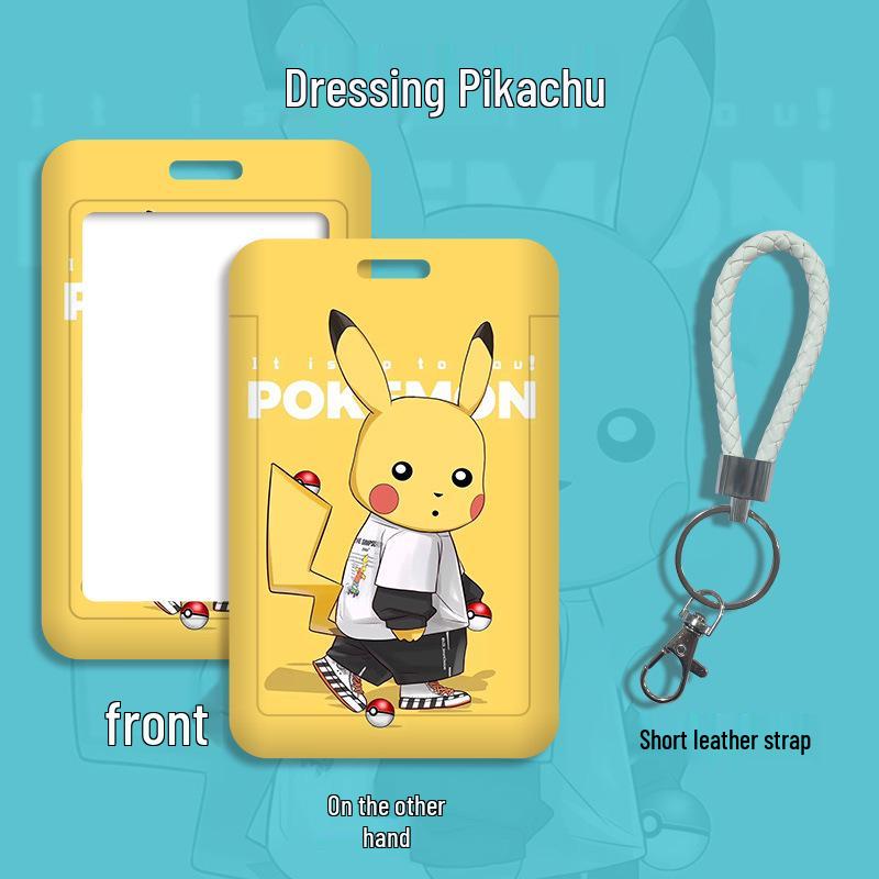 Cartoon Lanyard ID Holder for Students: School, Bus, Meal, or Work Badge