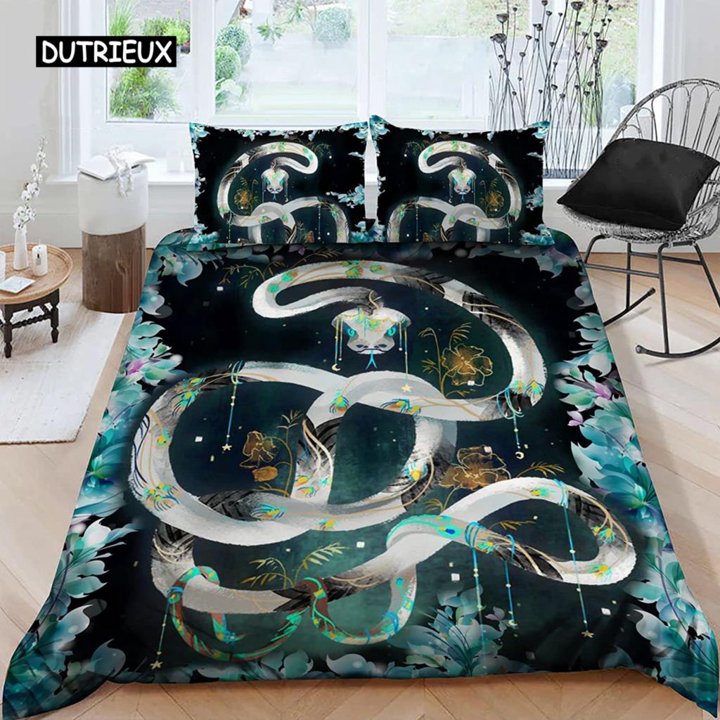 3D Snake Style Bedding Set For Bedroom Soft Duvet Cover Bedspreads For Bed Linen Comefortable Quilt And Pillowcase