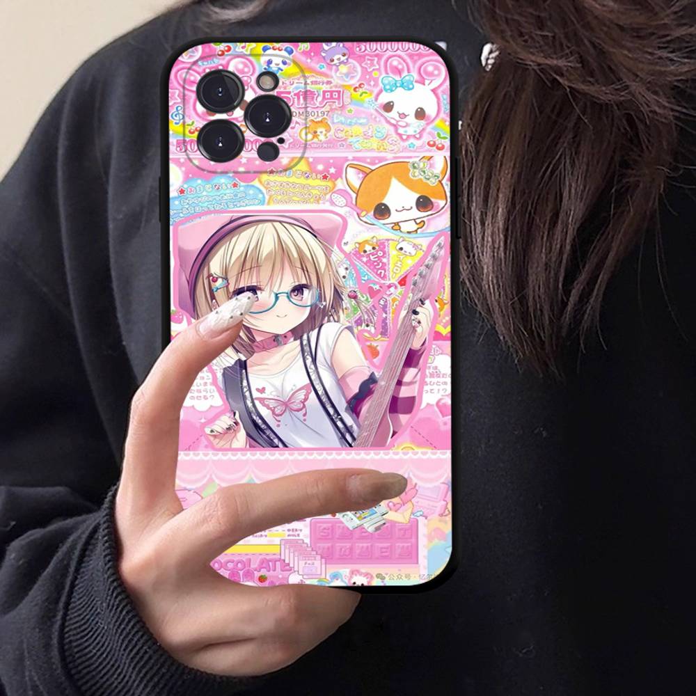 Japanese Cute Girls Y2K Pattern Phone Case TPU Phone Case For Iphone17 Air 16 15 14 13 12 11 Pro Max Plus Cover Case