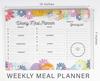 Inkdotpot Планировщик еженедельного питания 7"x10, магнитный блокнот для планирования питания "Меню кухни" с отрывными листами для продуктов S-54