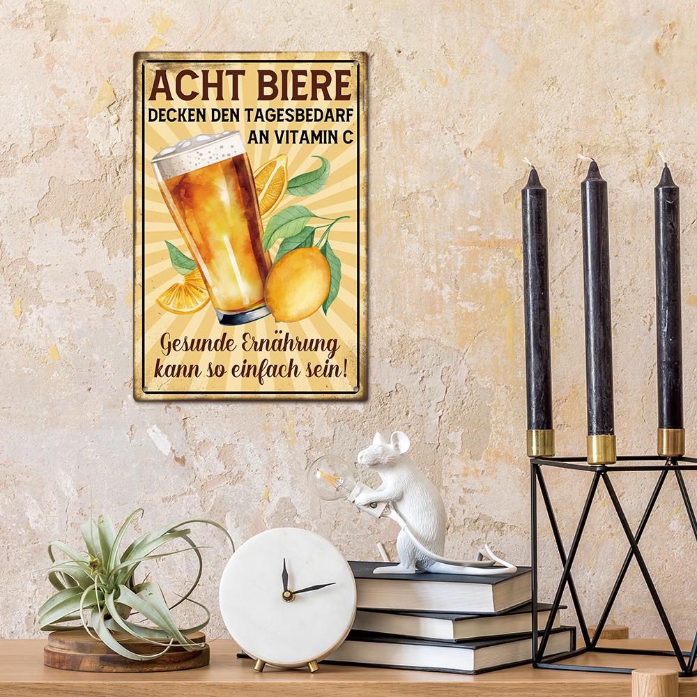 Декор 1 шт. Немецкая винтажная металлическая жестяная вывеска, настенный декор для дома, фермерского бара, паба, клуба, подарок для друзей, 7,9x11,8 дюймов