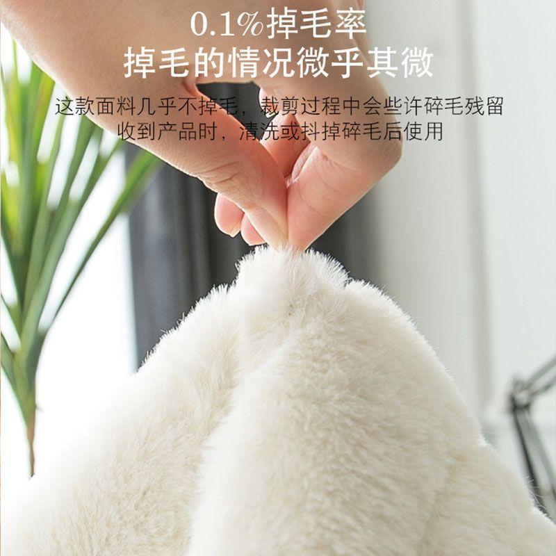 Высококачественное однотонное нескользящее диванное полотенце, зимнее скандинавское простое стильное покрытие для дивана, утолщенная плюшевая подушка с кроликом