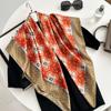 90cm New Fashionable Outdoor Versatile Shawl For Autumn And Winter Simple Large Square Scarf Simulated Silk Scarf For Women