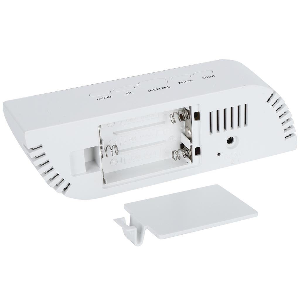 Светодиодные цифровые часы с 12/24-часовым форматом, регулируемой яркостью, прикроватный будильник GHY 0801Белый