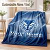 Custom Text Flannel Blanket Warrington Wolves Print Warm Cozy Blanket Home Sofa Bedding