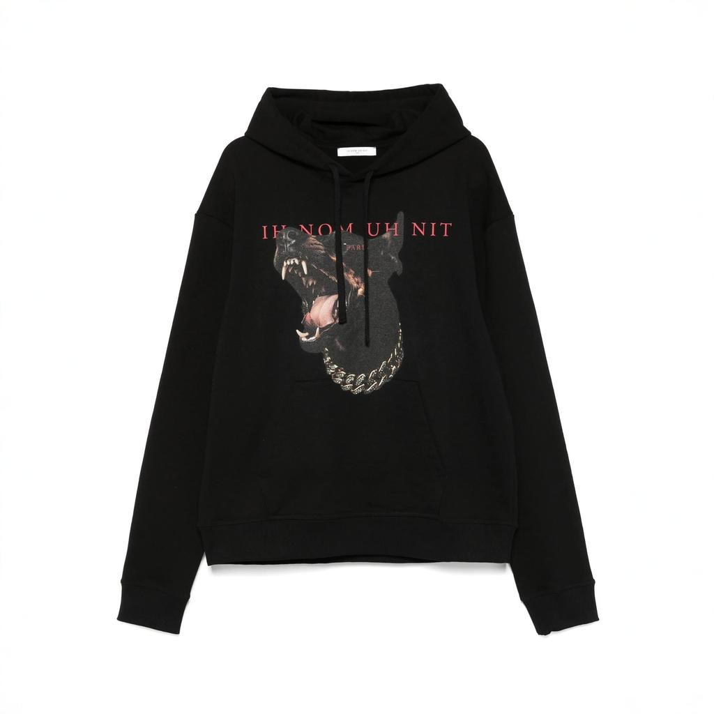 Cross-border trend IH NOM UH NIT printed loose hooded sweater for men and women