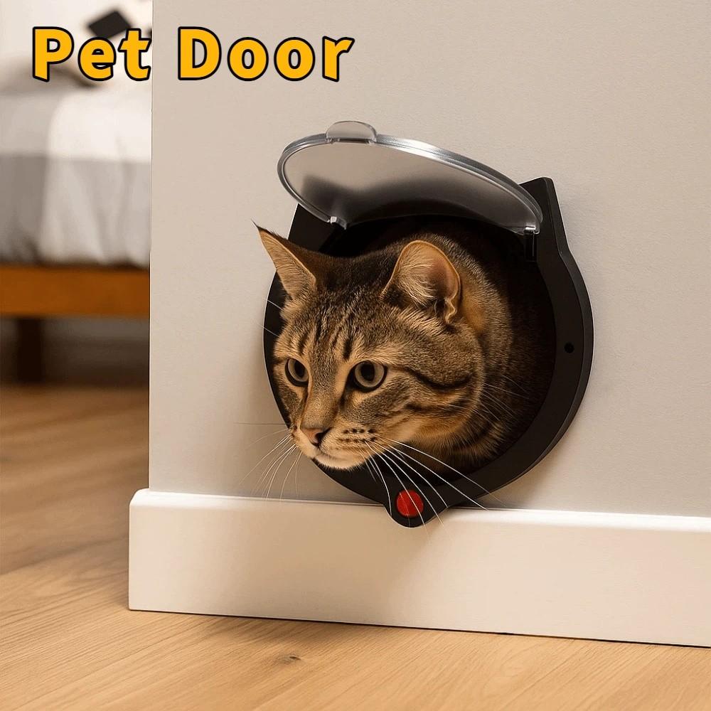 Magnetic Cat Flap Door Bidirectional Opening Pet Automatic Door for Cats and Dogs