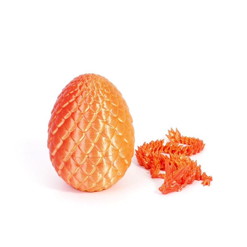 Полностью шарнирный 3D-напечатанный дракон в яйце, полностью подвижный дракон, хрустальный дракон, украшения из драгоценных камней, хрустальный дракон