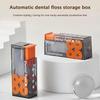 Automatic Pop-up Dental Floss Dispenser with 10 Refills - Hygienic One-Touch Storage Box for Oral Care, Portable Travel Case
