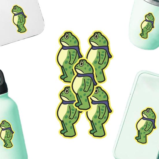 Набор наклеек «Портлендский лягушонок-протестующий» Водонепроницаемые виниловые наклейки на бампер Портленд Ярость Сопротивление Юмор Лягушки