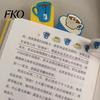 Felt Bookmark Handmade Embroidered Bookmark, Coffee Cup Book Page Marker, Lint-free Reading Accessories for Men Women Lovers Scrapbook