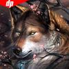 Cross Stitch Wolf Picture Of Rhinestones Diamond Painting Animal Full Round Diamond Embroidery
