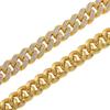 Full Crystal Stone Cuban Chain Hip Hop Bracelet For Men Copper Color Metal Link Chain Rhinestone Luck Closure Mens Bracelet