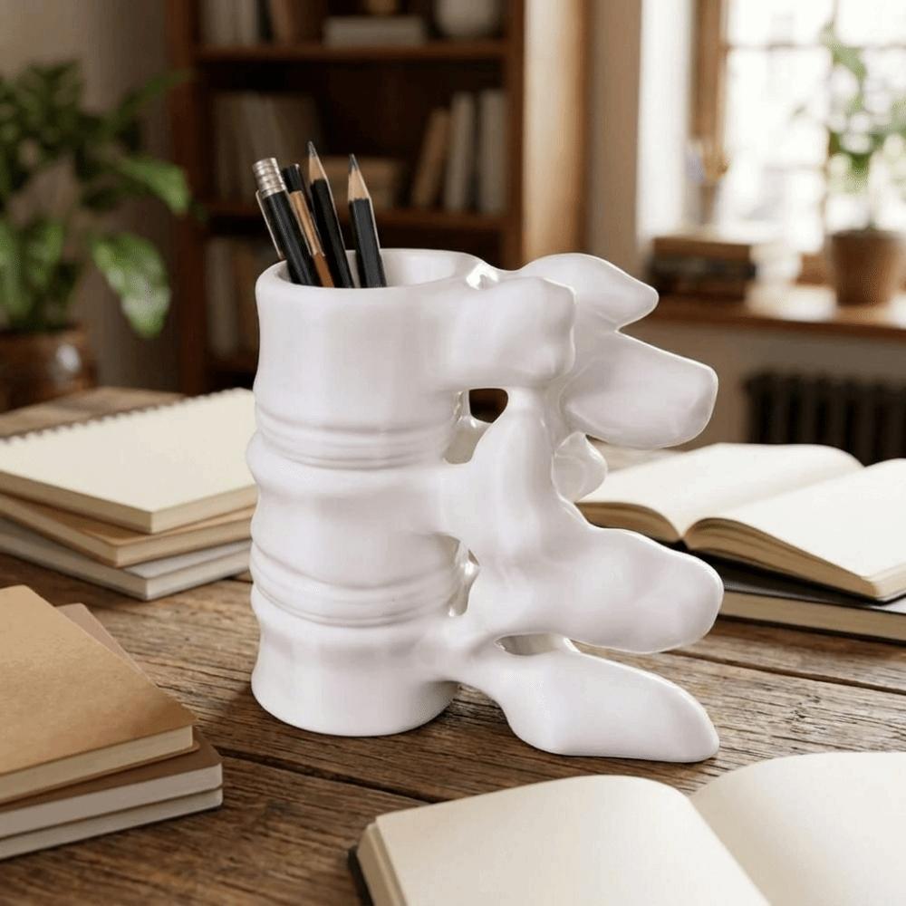 Funny Spine Vertebrae Pen Holder 3D Printed Simulation Spine Brush Holder Spine 3D Vase  Doctors