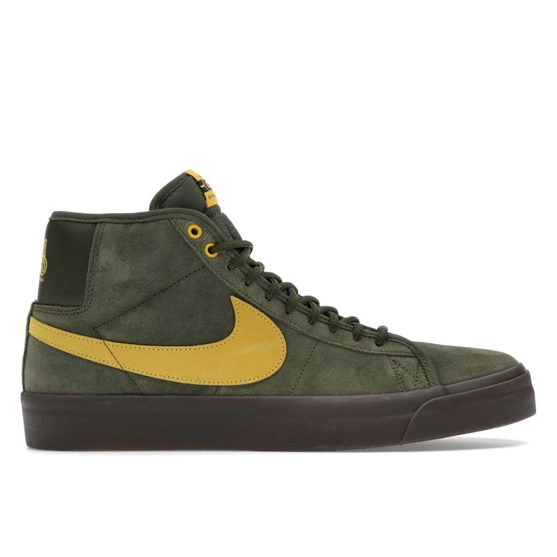 AntiHero X Nike Zoom Blazer Mid QS SB Rough Green Unisex Sneakers Amarillo HM5838-300