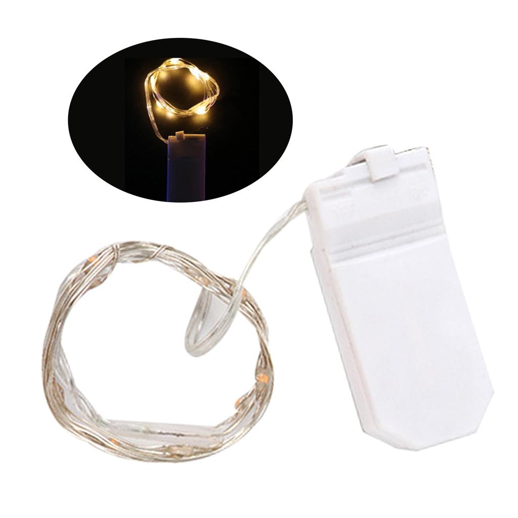 Светодиодные гирлянды, серебристая гирлянда из медной проволоки с батарейным блоком для подарочной коробки, свадебный центральный элемент