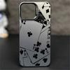 Красочный серебристый чехол для телефона с игральными картами, совместимый с Apple 15, матовый 13/15 11 Pro Max, креативная обложка