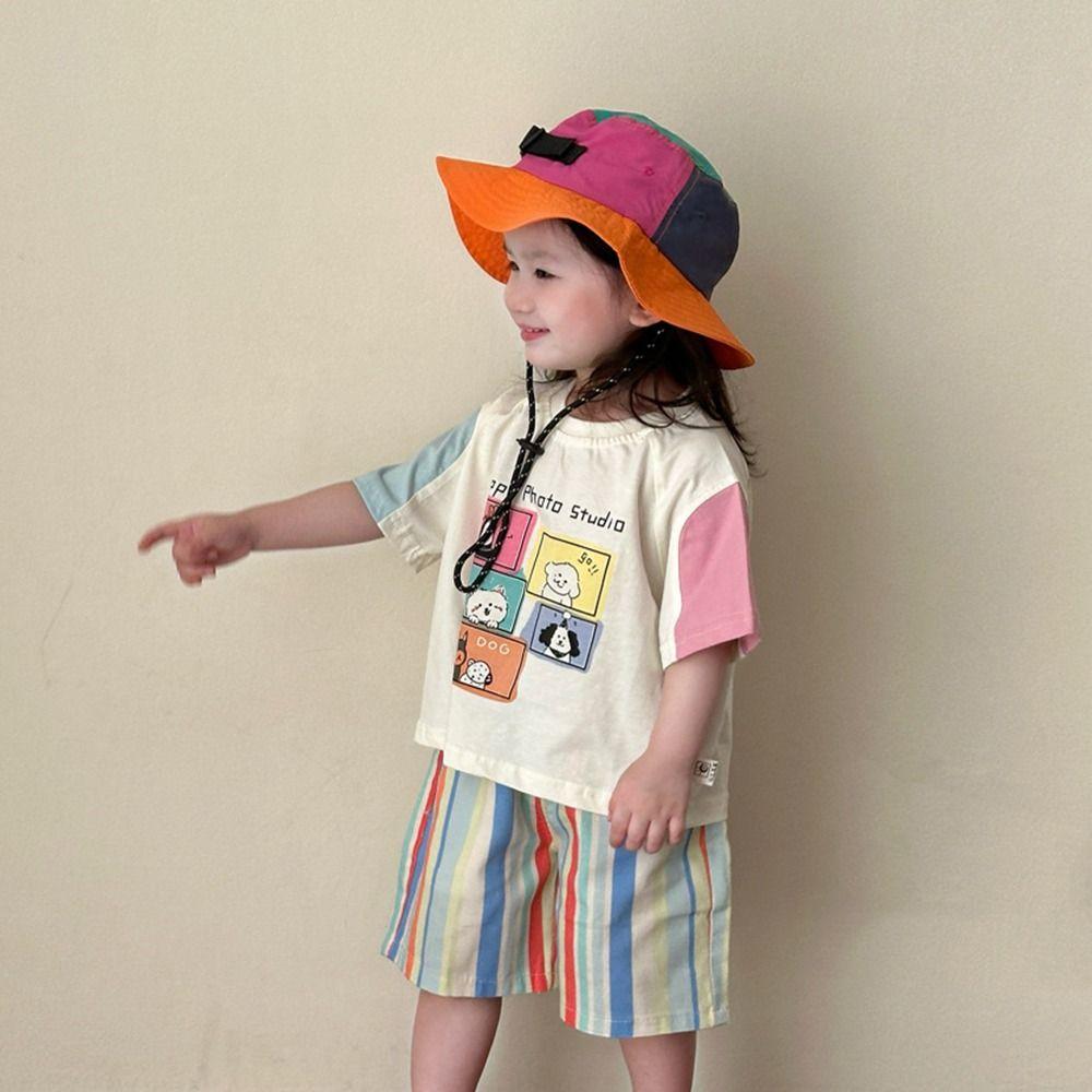 Quick-dry Sunscreen Hat Summer Fisherman Caps New Children Bucket Cap 3-7 Years