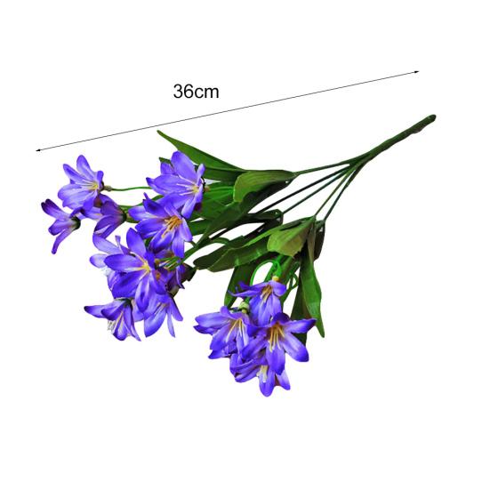 1 букет искусственный поддельный мини цветок лилии растение домашний офис свадьба декор