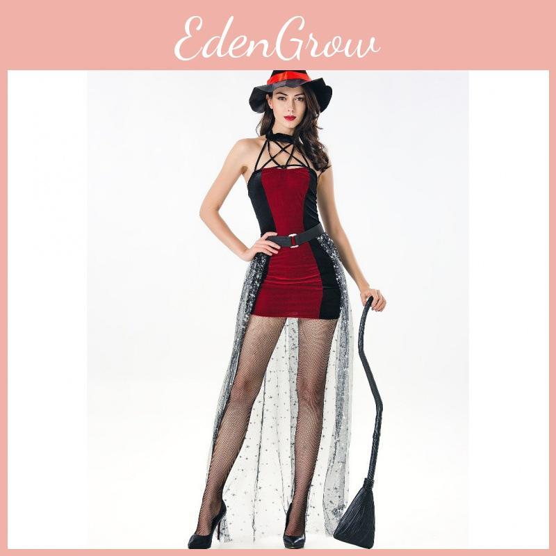 Очаровательный женский костюм Королевы Ведьм для Хэллоуина и косплей-мероприятий из мягкой ткани